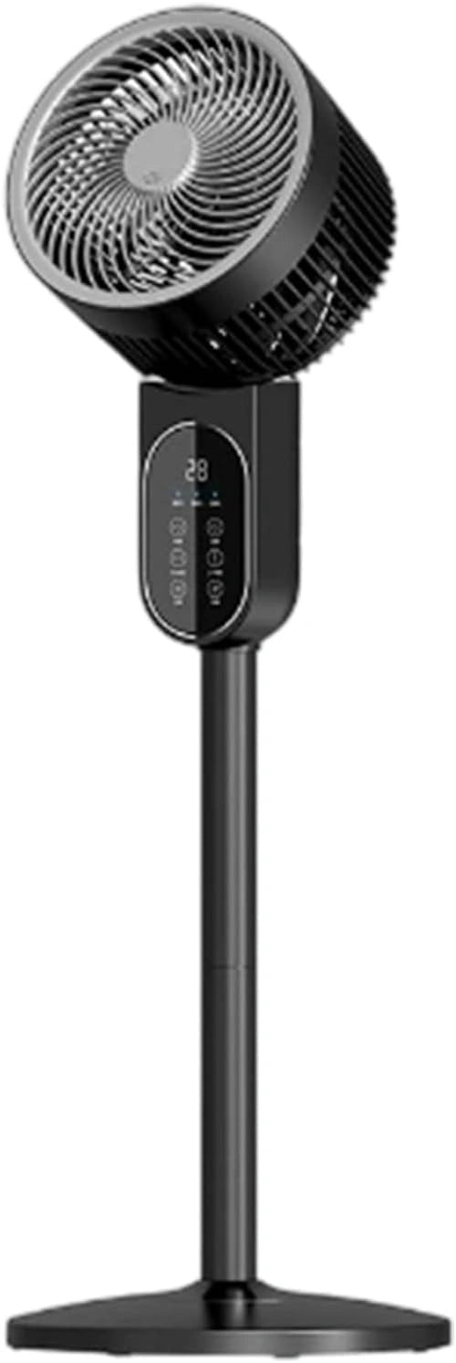 Ventilateur Sur Pied Réglable en Hauteur, Ventilateur Silencieux avec Minuterie 12 h pour Chambre Bureau Salon,Noir, Oscillation 3D 135°