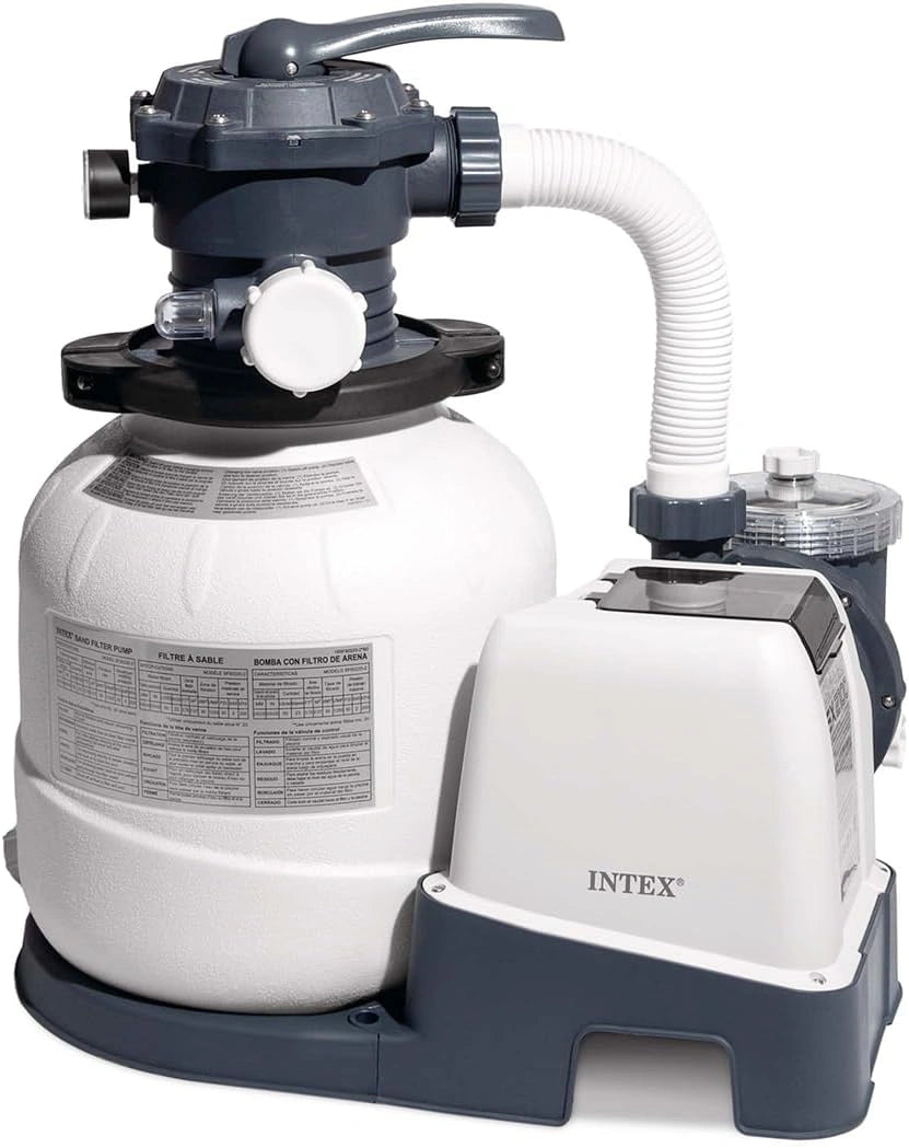 Intex SX2100 Plus Pompe de filtre à sable (220-240 V) 26656 (débit de la pompe: 7,9 m³/hr)