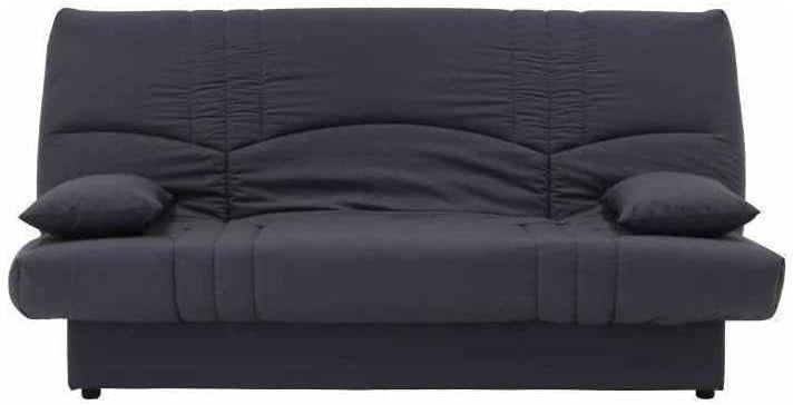 Générique Dream Banquette clic clac 3 Places - Tissu 100% Coton - Gris Anthracite - Contemporain - L 190 x P 92 cm