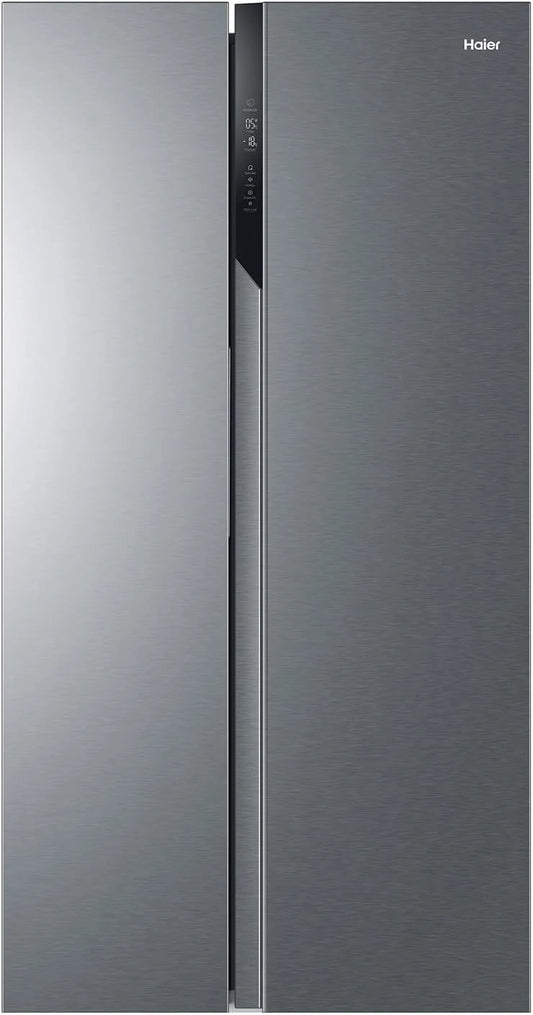Haier - Réfrigérateur Américain - 2 Portes - Classe Énergétique E - Technologie Total No Frost Multi Air Flow - Inox - 337 L + 191 L
