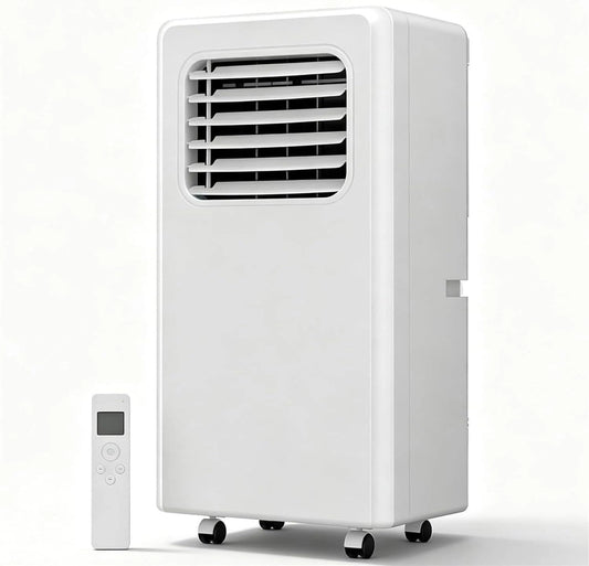 Climatiseur Portable 7000 Btu, Unité 4 en 1 écoénergétique (Refroidissement Et Déshumidification) Avec Télécommande, Couvre Jusqu'à 10 m² (108 Pi²)