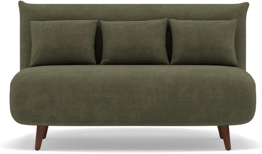 Bestmobilier - Lumi - Banquette Convertible clic-clac 2 Places en Velours côtelé (Vert)