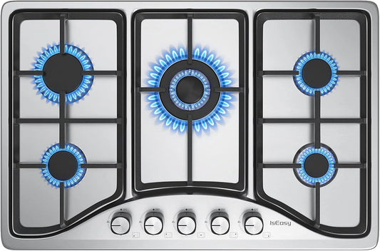 Plaque de Cuisson à Gaz 5 Feux Inox