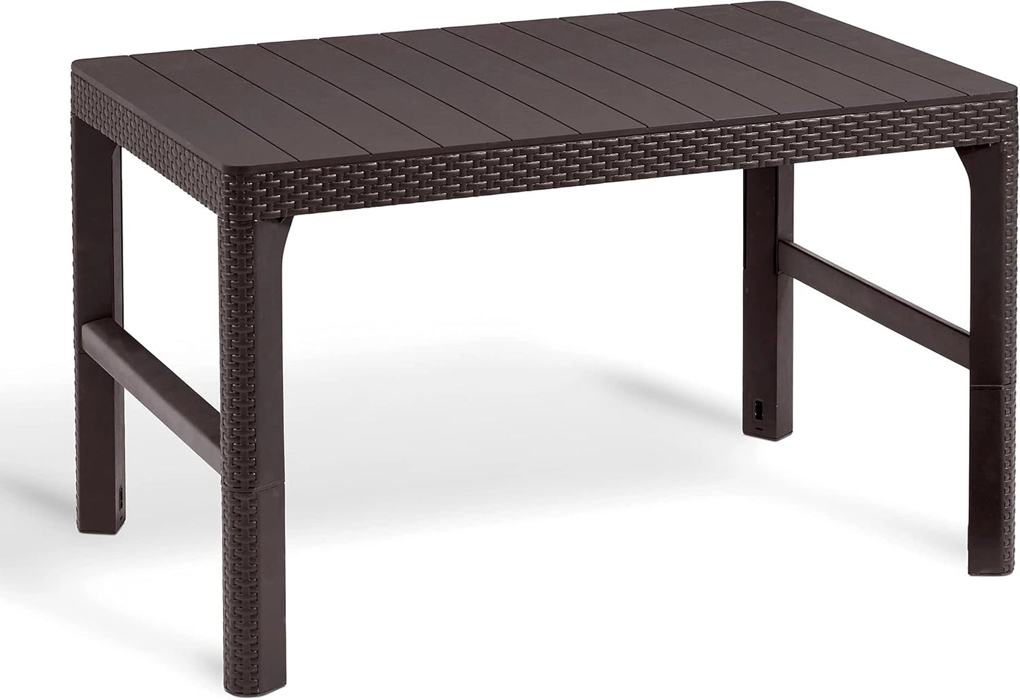 Keter Lyon table de jardin élégante, 2 en 1, 116 x 71 cm, résistante aux intempéries, réglable en hauteur, balcon et terrasse, robuste et durable